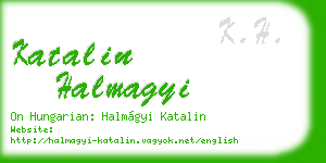 katalin halmagyi business card